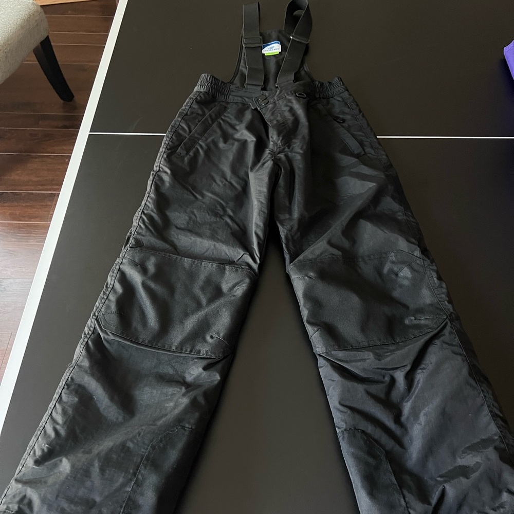 Black Snow Bib Overalls